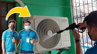 Actual Aircon Cleaning Of Aserco Smile Serve  Split Type Aircon  Philippines March 2022 [upl. by Syverson]