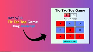 New Tic Tac Toe Game project using JavaScript  CSS  HTML AliCode [upl. by Chabot]