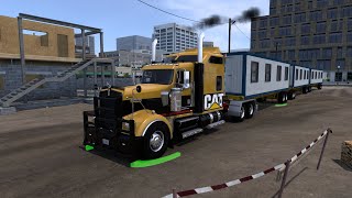 KENWORTH W900  3X CONSTRUCTION HOUSES [upl. by Kobi]