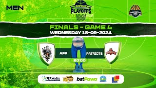 betPawaPlayoffs 2024 FINALS GAME 4  APR BBC vs PATRIOTS BBC [upl. by Jaimie209]