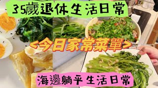 35歲退休躺平生活日常，海邊小屋家常菜，每天簡單無聊的生活怎麼過 [upl. by Sirdna]