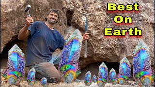 Finding Worlds Best Iridescent Hematite Crystals  Graves Mt Georgia [upl. by Rambort662]