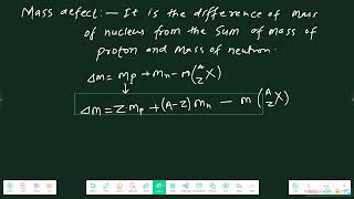 Mass defect  Binding energ  Binding energy per nucleon  The nuclei Class 12 modern physics [upl. by Notsae]