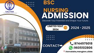 Aaliyah college of nursing BSC nursing Addmission 🎟️ [upl. by Dafna250]