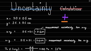 Uncertainty  CALCULATIONS of Uncertainty ALevel Physics Chemistry Biology [upl. by Vally73]