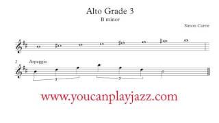 Grade 3 Alto Scale B minor [upl. by Kcired]