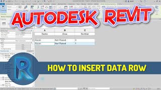 Revit How To Insert Data Row In Schedule Tutorial [upl. by Legna]