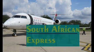 South African Express SA1224  Hoedspruit to Johannesburg OR Tambo  Bombardier CRJ200  ECONOMY [upl. by Esenahs946]