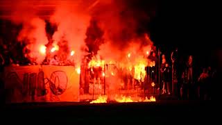 KSZO Ostrowiec Fans burn scarves of Korona Kielce 20092024 [upl. by Sgninnej]