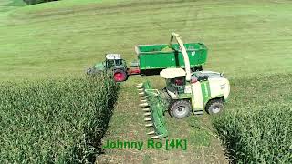 Maishäckseln mit LU Biggel Krone Big X 1100 mit 12 Reihen Maisgebiss Case Fendt Teil 7 2024 4K [upl. by Nanam]