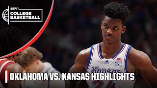 Oklahoma Sooners vs Kansas Jayhawks  Full Game Highlights  ESPN College Basketball [upl. by Thorlie]