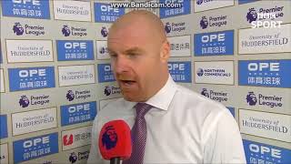 quotIm unhappy with the penalty decisionquotSean Dyche post match interviewHuddersfield 0 Burnley 0 [upl. by Brockie655]