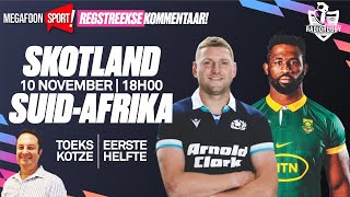 SKOTLAND VS SPRINGBOKKE  EERSTE HELFTE  RADIORUGBY [upl. by Herring774]