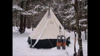 Winter Camping and trekking Snowshoe Trails at Silent Lake [upl. by Eillib576]