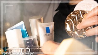 【ASMR カメラに直接メイクロールプレイ 無言】紫外線が怖すぎるやりすぎベースメイクdoing your makeup カメラタッピング asmr makeup notalking [upl. by Vardon]