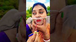 Tips for applying Lipstick beautifully 😍TomampJerry 😱 Ayantika amp Bappa Bulti Vlog shorts viral [upl. by Nomzzaj]