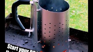 Charcoal Chimney Starter  How to use Barbecue Chimney  Heat beads Fire starter [upl. by Jaynell174]