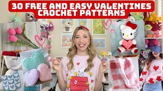 30 Free and Easy Valentines Day Crochet Patterns [upl. by Aticilef]