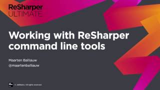 Working with ReSharper Command Line Tools [upl. by Dyl]