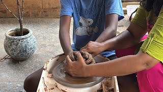 Pottery making for beginners  pottery classes pottery potterycreation kaviartstudio [upl. by Rocca]