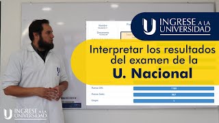 Como interpretar los resultados examen Universidad Nacional de Colombia [upl. by Goldwin]