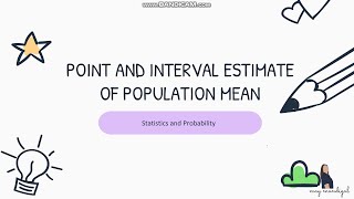 STATPRO  10 Point and Interval Estimate of population Mean [upl. by Akinej]