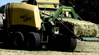 Krone BigPack Heu Pressen mit Fendt Vario 2013 [upl. by Anaicilef]