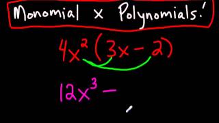 Multiplying a Monomial x Polynomial [upl. by Hadnama776]