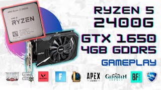 AMD Ryzen 5 2400G  Nvidia GTX 1650 Test in 9 Games  1080p  Gameplay Benchmarks [upl. by Helgeson]