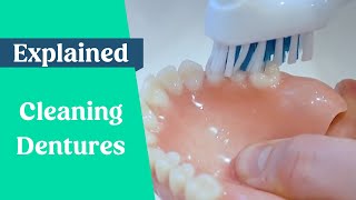 How to clean dentures amp false teeth [upl. by Heydon314]