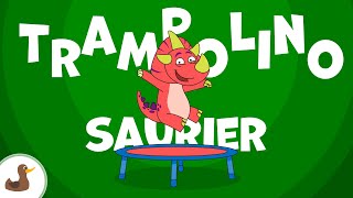 Trampolinosaurier  Kinderlieder zum Mitsingen  Bewegungslieder  JiMi FLuPP  Sing Kinderlieder [upl. by Nevet]