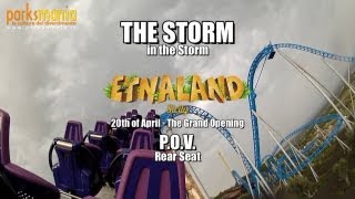 Etnaland THE STORM quotin the Stormquot POV rear seat Onride [upl. by Nekial]