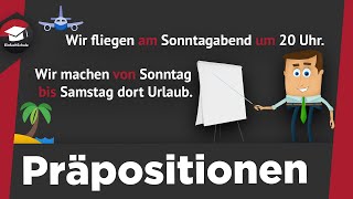 Präpositionen einfach erklärt  Begriffserklärung Arten  Präpositionen mit Dativ und Akkusativ [upl. by Leontina929]