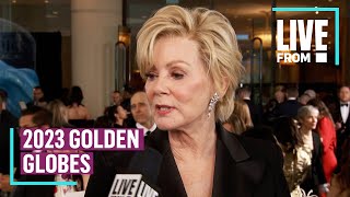 Jean Smart Teases ROMANCE in Hacks Season 3 at Globes  E News [upl. by Atimad]