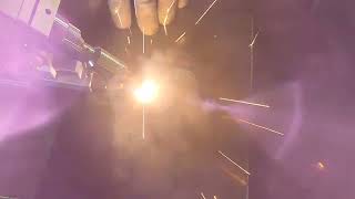 3000W double wire feed welding 12mm carbon steel splice welding [upl. by Ayerhs]