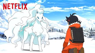 Goh’s Angry Alolan Ninetails ❄️ Pokémon Master Journeys  Netflix After School [upl. by Annoved991]