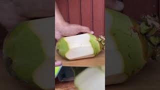 Fantastic Way To Peeling Coconut  Coconut cutting skills shorts coconut [upl. by Briney]