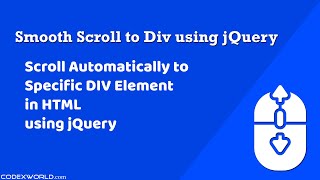 Smooth Scroll to Div using jQuery [upl. by Acireit]