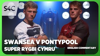 LIVE RUGBY Swansea v Pontypool  Super Rygbi Cymru  S4C [upl. by Myrta82]