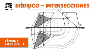 Pag 4F  Intersecciones  Ejercicios de Sistema Diédrico SDOINTL15 [upl. by Thetes420]