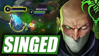 Wild Rift Singed Baron Lane Gameplay Season 12 Build amp Runes [upl. by Gilmour]