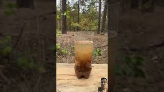 survival bushcraft camping coffee outdoors skills forest asmr water tea viralshort duet [upl. by Mcloughlin]