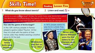 FFs 4 Unit 4 Lesson five Skills Time What do you know about tennis [upl. by Nnyw]