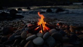 Peaceful Campfire Ambience for Sleep  Night Fire for Deep Rest [upl. by Woodie]