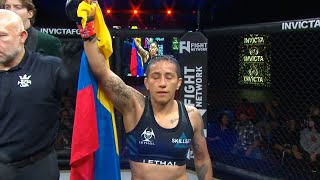 Invicta FC 58 Sayury Canon Celebrates Win [upl. by Eon]