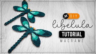 DIY Libélula » 🌱 tutorial  como hacer aretes de insecto con hilo  diy ● Macrame dragonfly 229 [upl. by Damas]