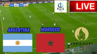 🔴LIVE Argentina U23 vs Morocco U23  OLYMPIC GAMES 2024  Match live now [upl. by Brunk]