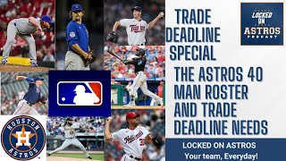 Understanding the Astros 40 man roster and Trade Deadline Needs [upl. by Nojed]