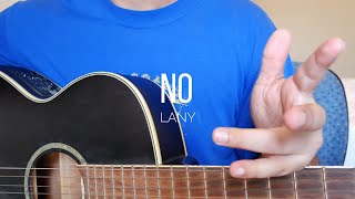 How To Play No by LANY  Guitar Tutorial easy [upl. by Lebezej]