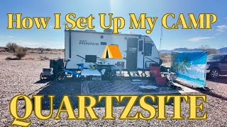 My Complete QUARTZSITE Boondocking Camp⛺️ [upl. by Grace767]